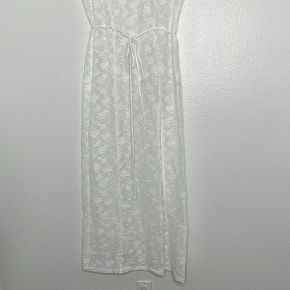 Rumer The Label Semi Sheer Billie Shirt Maxi Dress Cover Up Size Medium BNWT - Picture 3 of 8